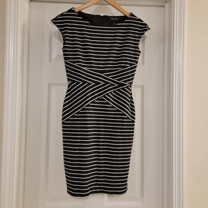 White House Black Market Striped Dress sz 0